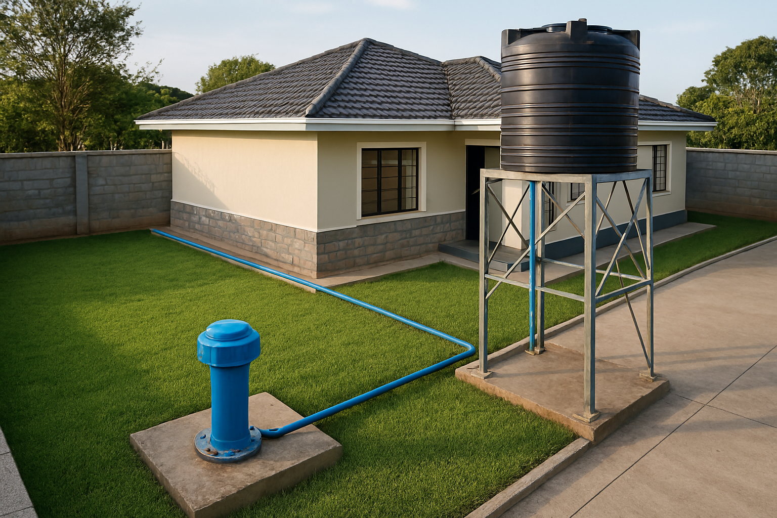 Concept design and budget for a new home borehole